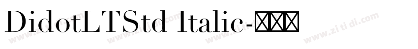 DidotLTStd Italic字体转换 DidotLTStd Italic字体转换